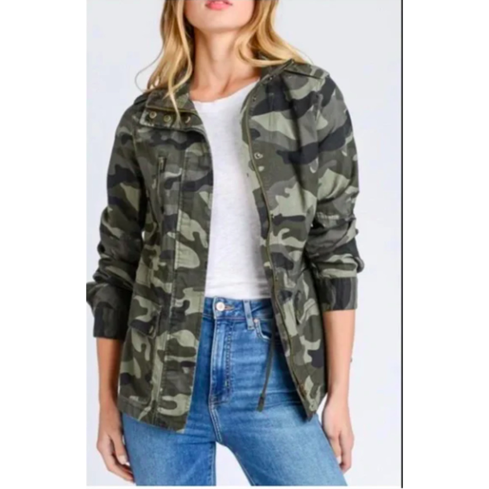 Love Tree Camo Jacket 100% Cotton Full Zip Women's Size Small